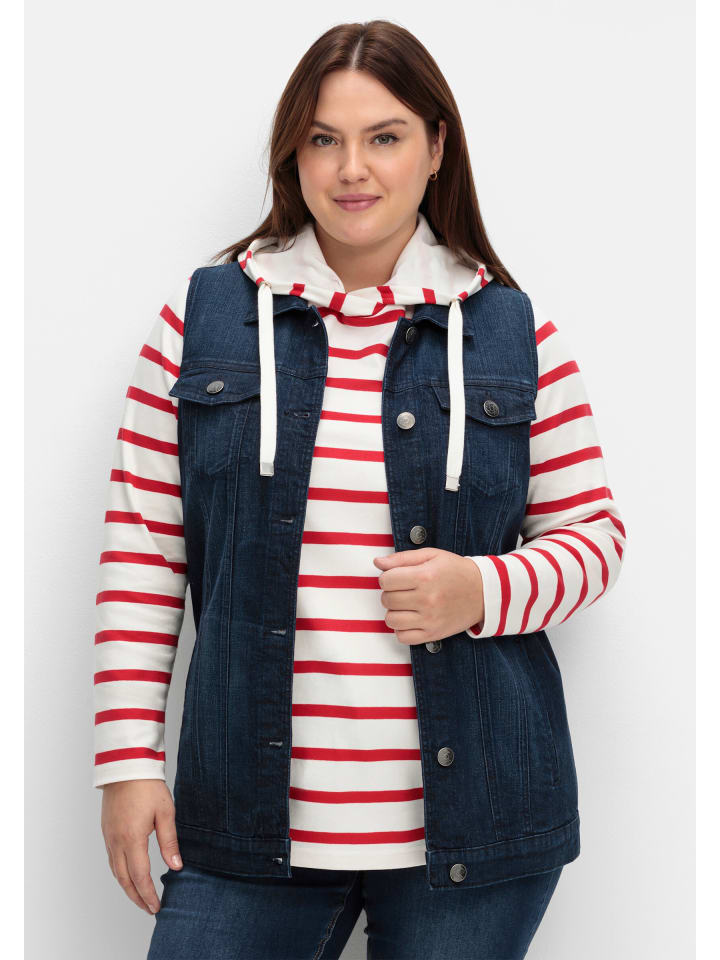 

Жилет sheego, темно-синий деним