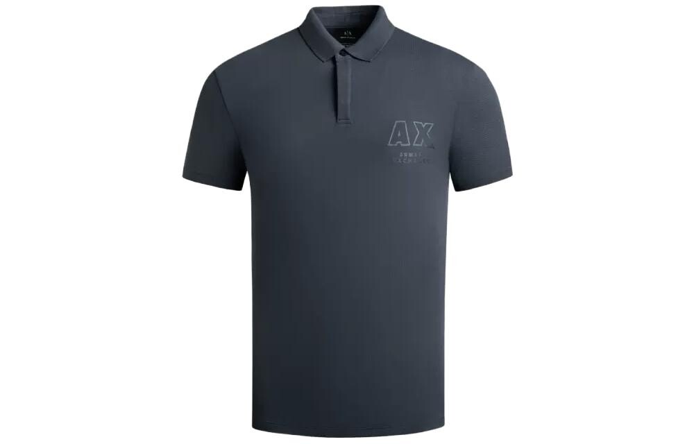 

Рубашка поло мужская темно-синяя Armani Exchange, темно-синий