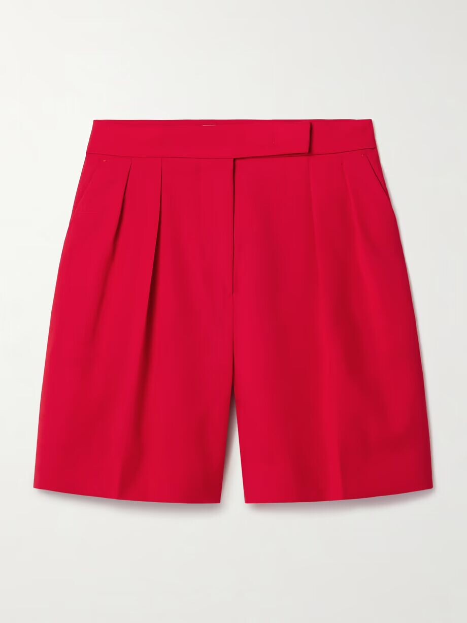 

Шерстяные шорты Jessica со складками Max Mara, красный