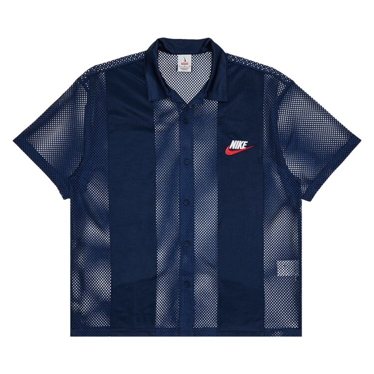 

Рубашка Supreme x Nike Mesh Short-Sleeve Shirt, синий