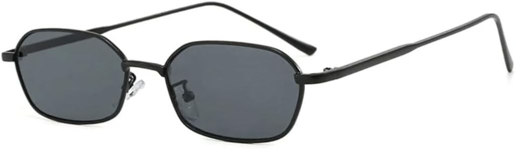 

Солнцезащитные очки с защитой UV400 | Компактная металлическая оправа в стиле панк | Для женщин и мужчин | Для занятий спортом на открытом воздухе и вождения DSVIGF, Black Gray