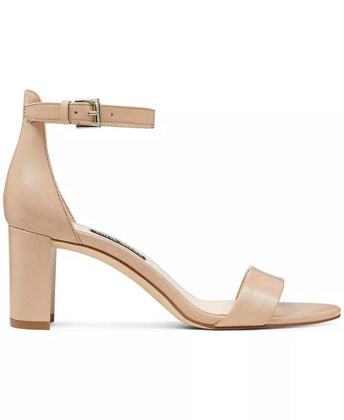 Женские босоножки Pruce на высоком устойчивом каблуке Nine West, коричневый/бежевый — фото 2