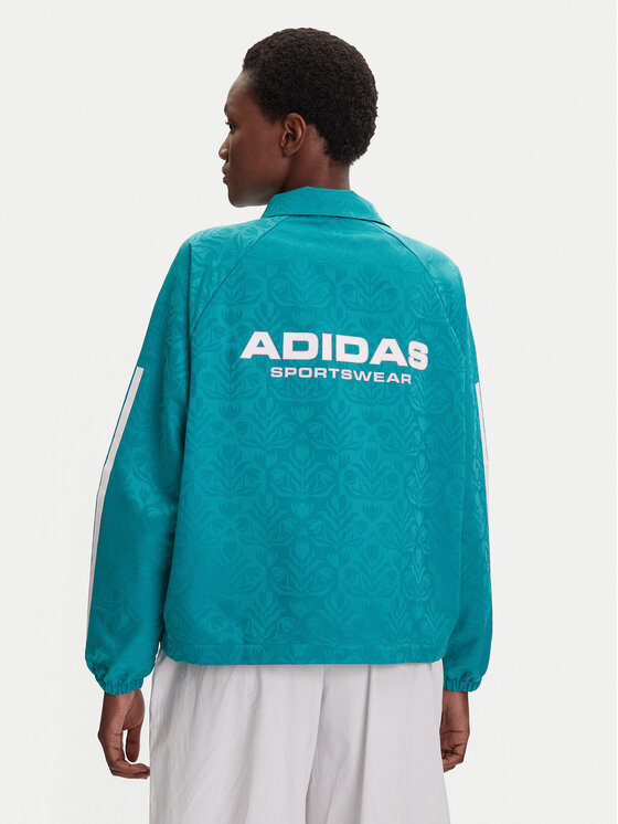 Демисезонная куртка loose fit Tiro x Common Goal Coaches JL9204 Adidas, бирюзовый — фото 3