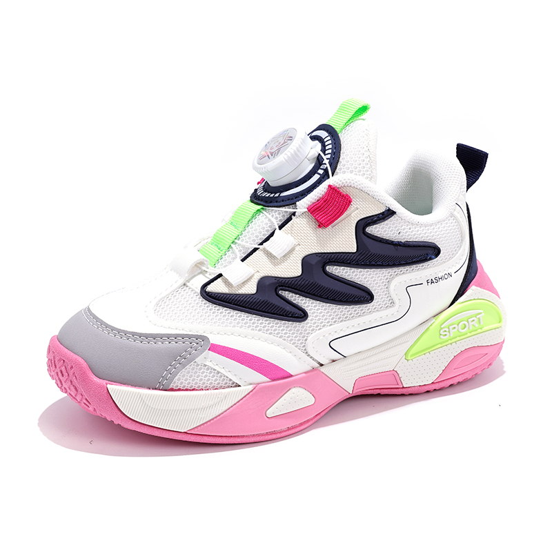 

Детские повседневные низкие кроссовки с противоскользящей подошвой, устойчивые к ударам, легкие, амортизирующие TROADLOP, розовый/красная