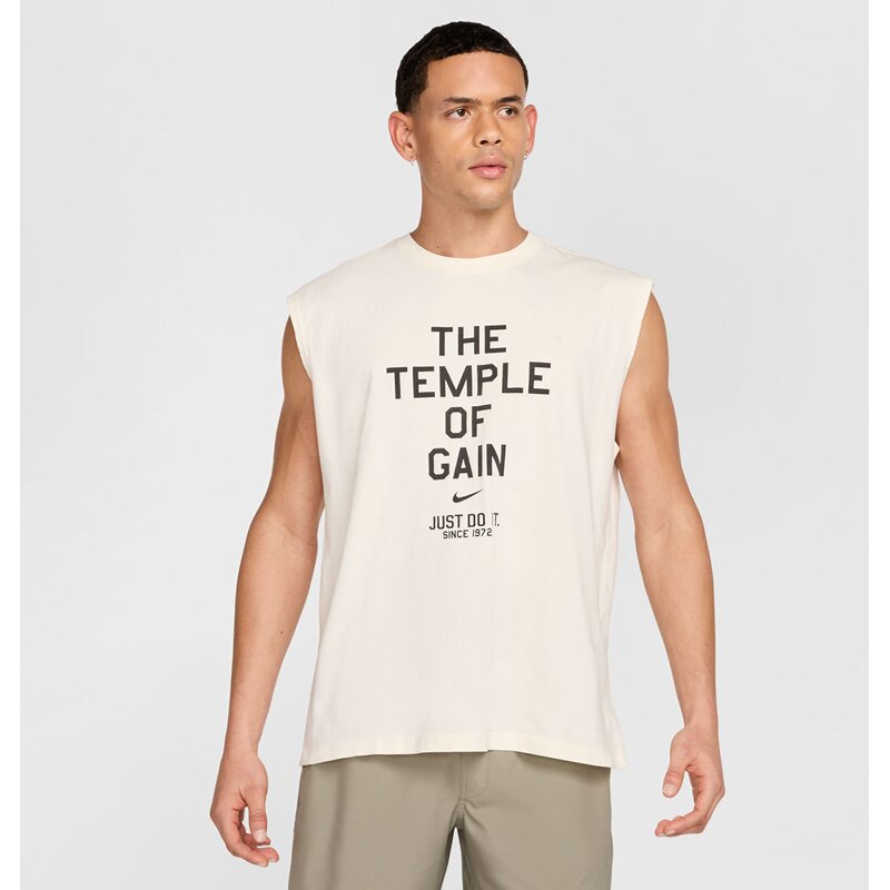 

Рубашка m nk tee sl gym culture cc Nike, цвет pale ivory