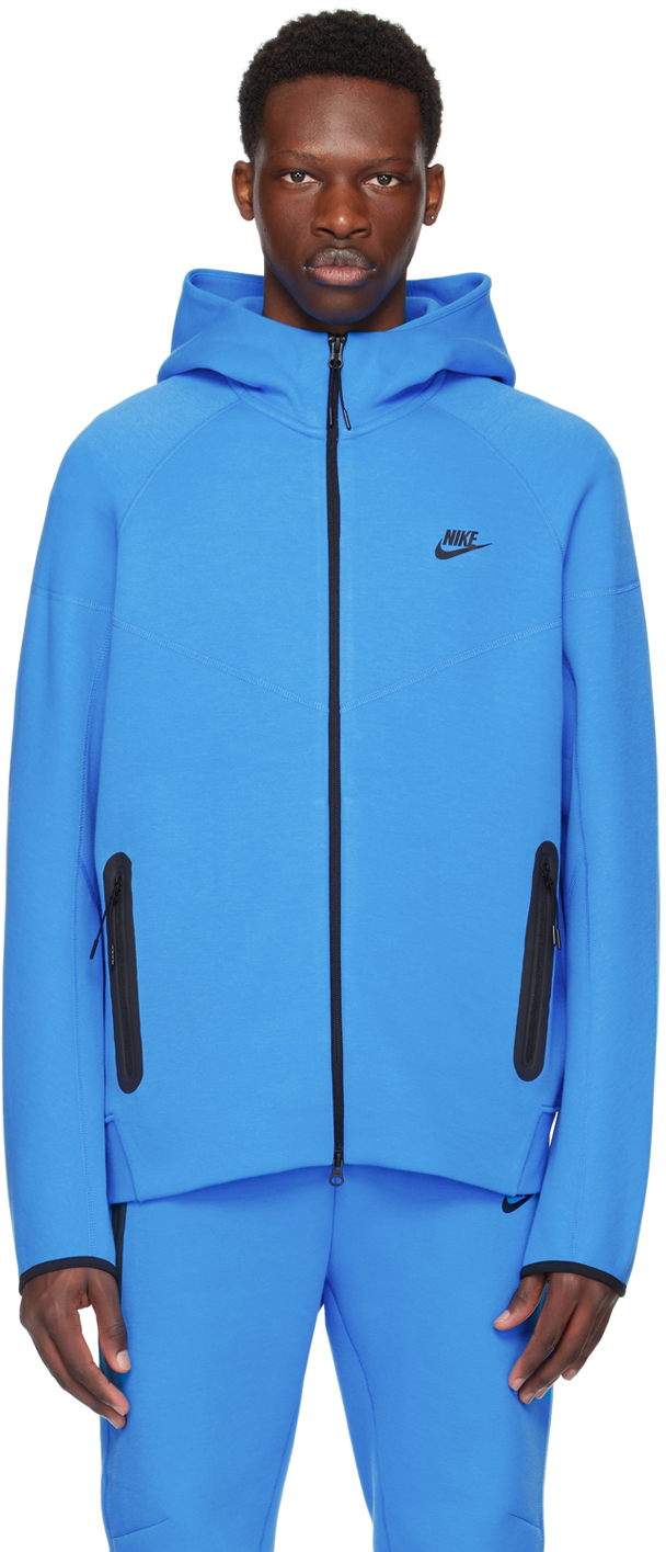 

Синяя легкая толстовка с капюшоном Nike