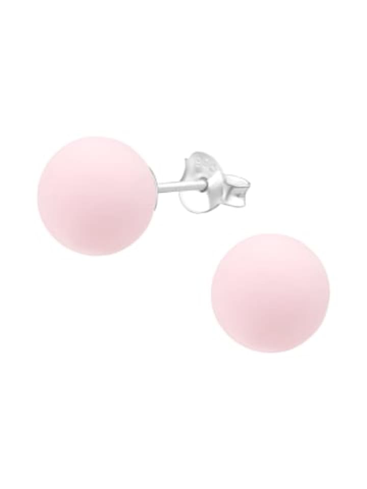 

Alexander York Серьги-гвоздики PERLE классические 8 мм, розовые, из серебра 925 пробы, 2 штуки