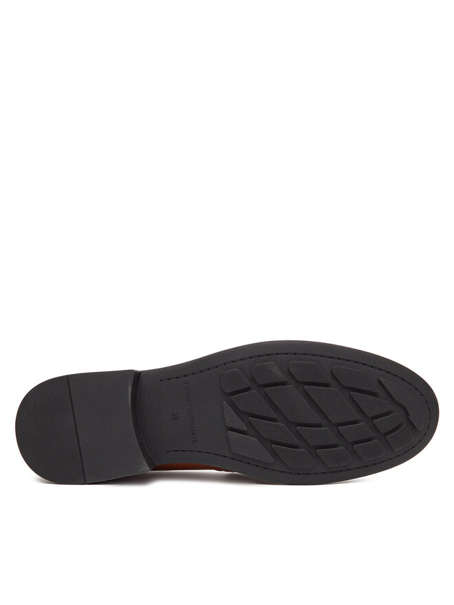 Тапочки Th Logo Leather Loafer FW0FW08705 Tommy Hilfiger, коричневый — фото 4
