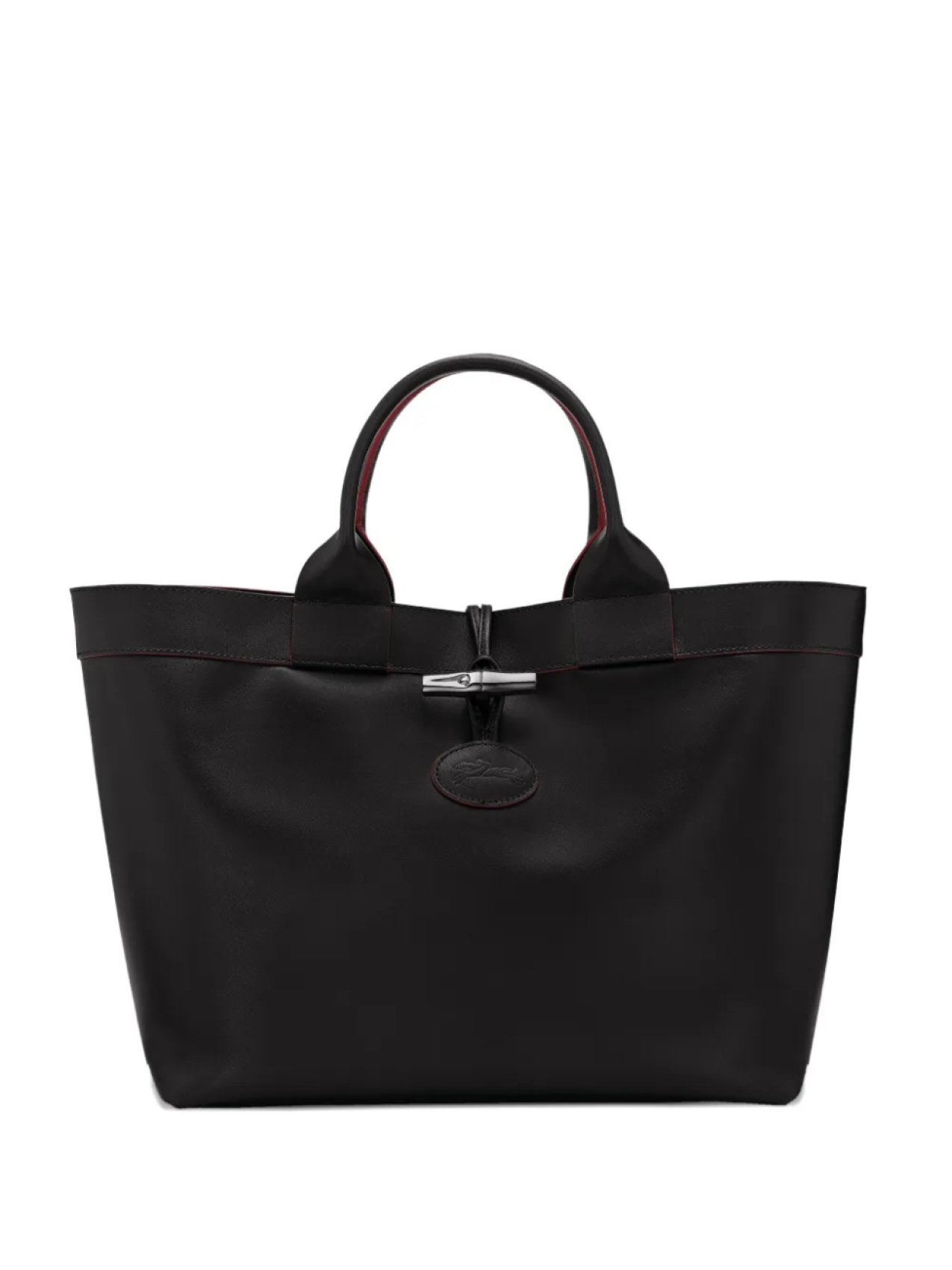 

Кожаная сумка-тоут Longchamp Le Roseau, черный