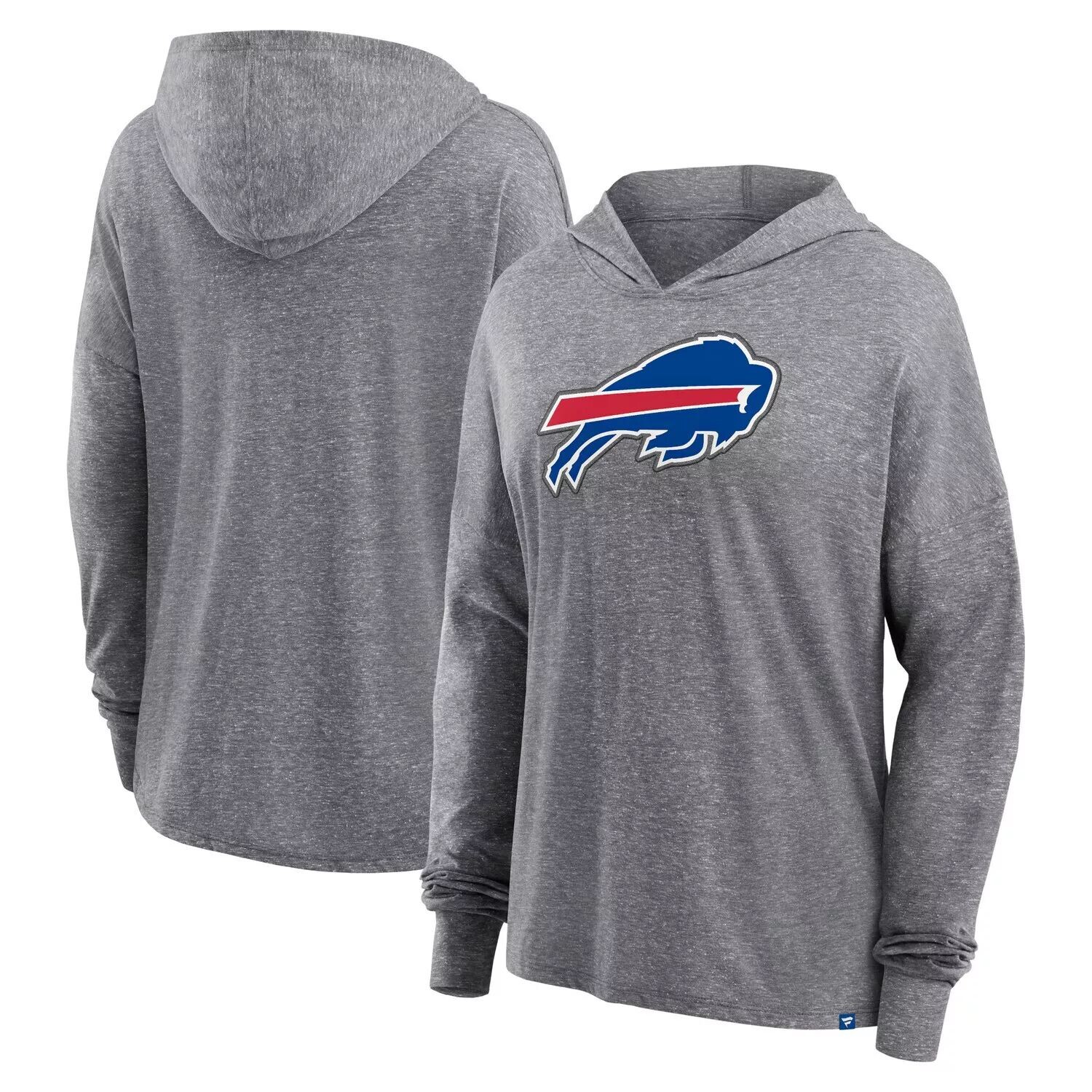 

Женский уютный пуловер с капюшоном Fanatics Heather Grey Buffalo Bills Fanatics