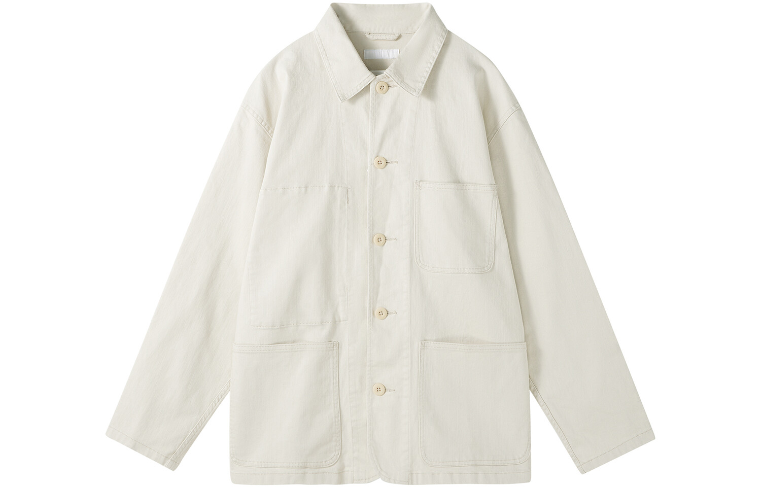 

Джинсовая куртка Uniqlo мужская, 01 молочно-белый