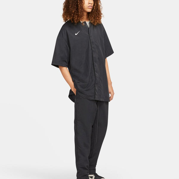 Рубашка x fear of god x nba crossover однотонная свободная рубашка с коротким рукавом Nike, черный — фото 4