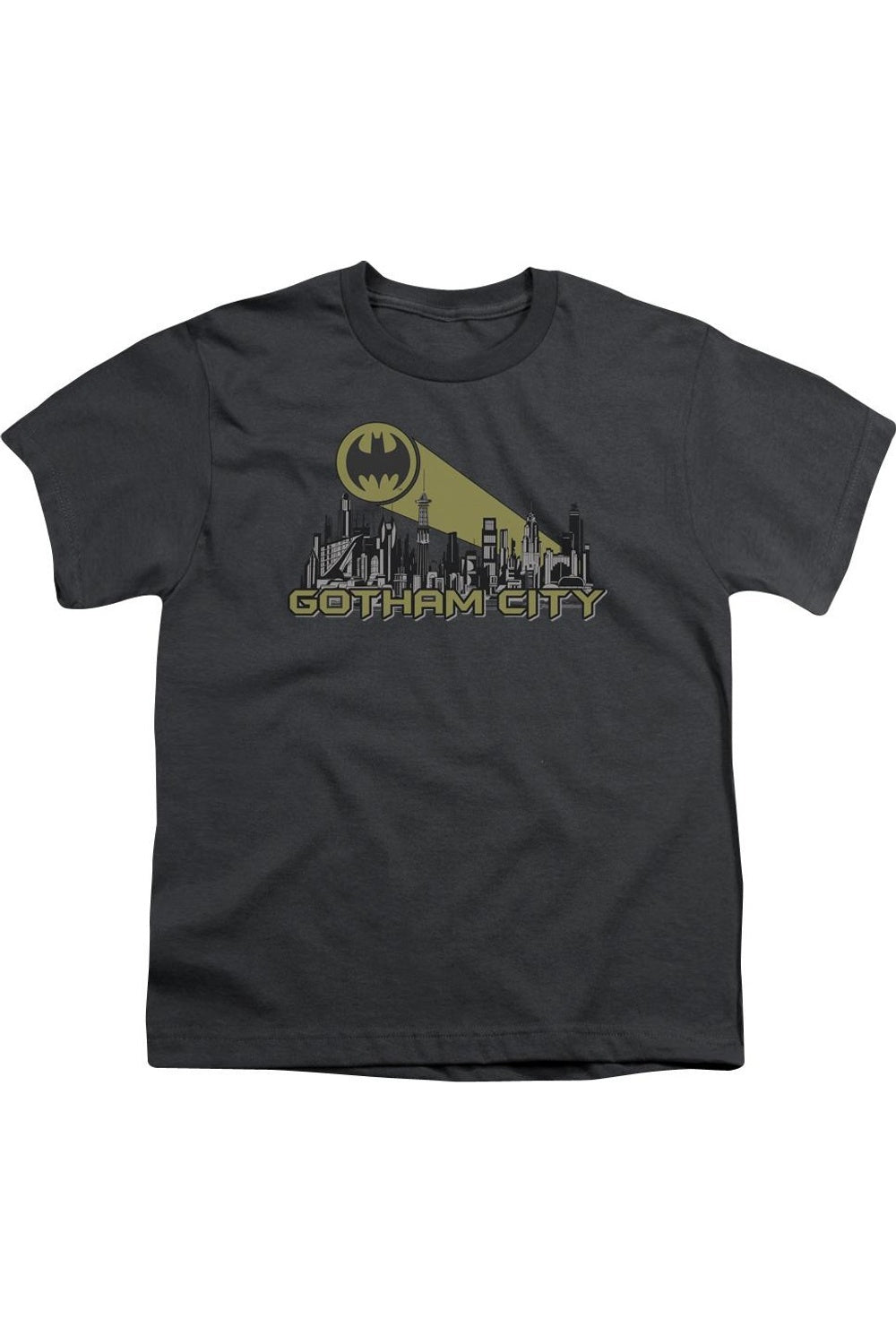 

Футболка с силуэтом Готэма для детей с коротким рукавом Gildan, Charcoal