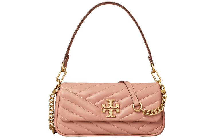 

TORY BURCH Сумка-багет Kira из кожи, женская, розовая