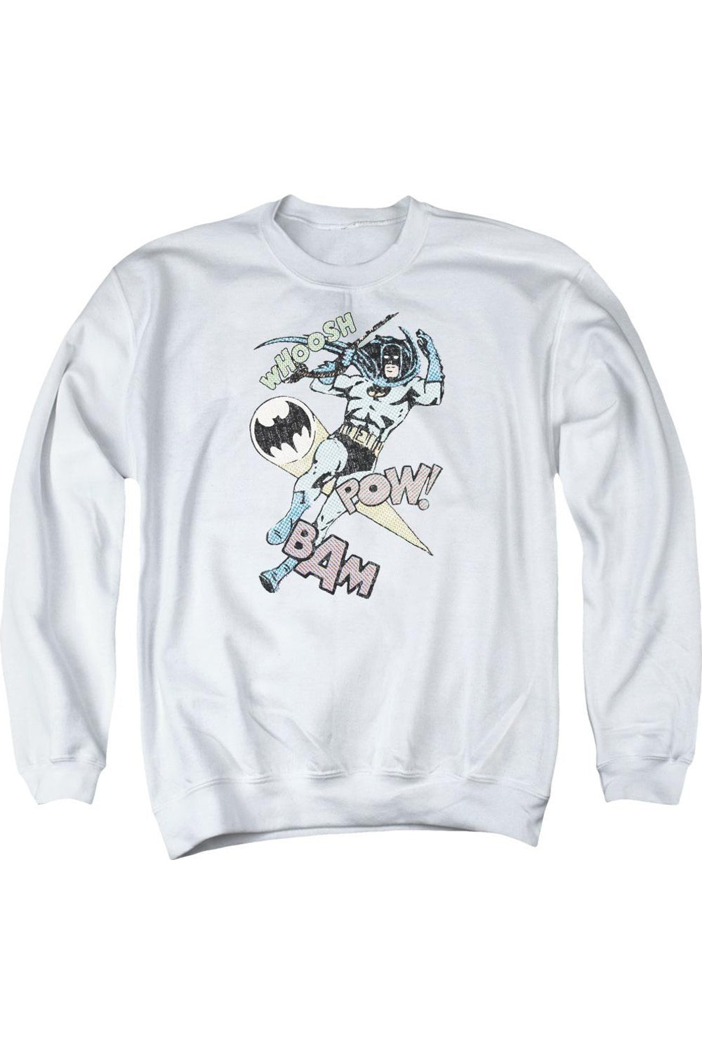 

Толстовка Batman Halftone Swing для взрослых с круглым вырезом Gildan, белый