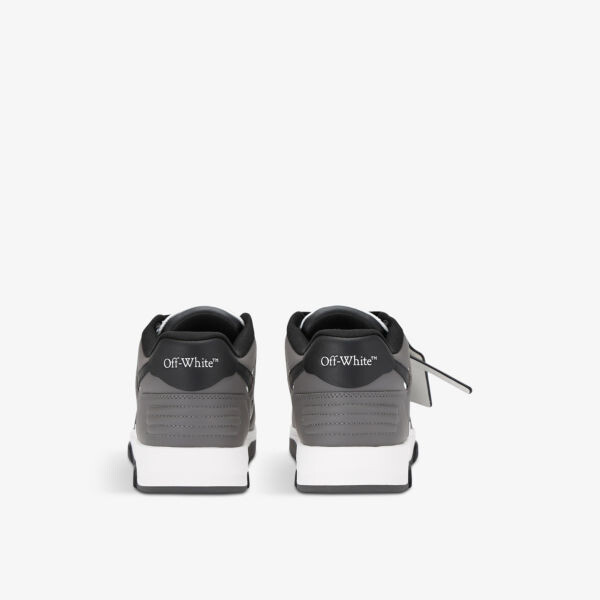 Кожаные низкие кеды out of office с вышитым логотипом Off-White, серый — фото 4