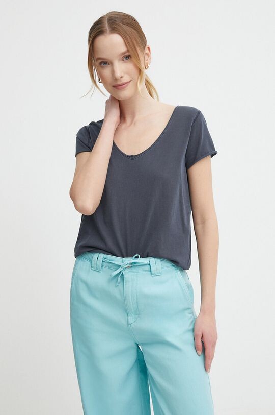 

Футболка LUNA из хлопка Pepe Jeans, темно-синий