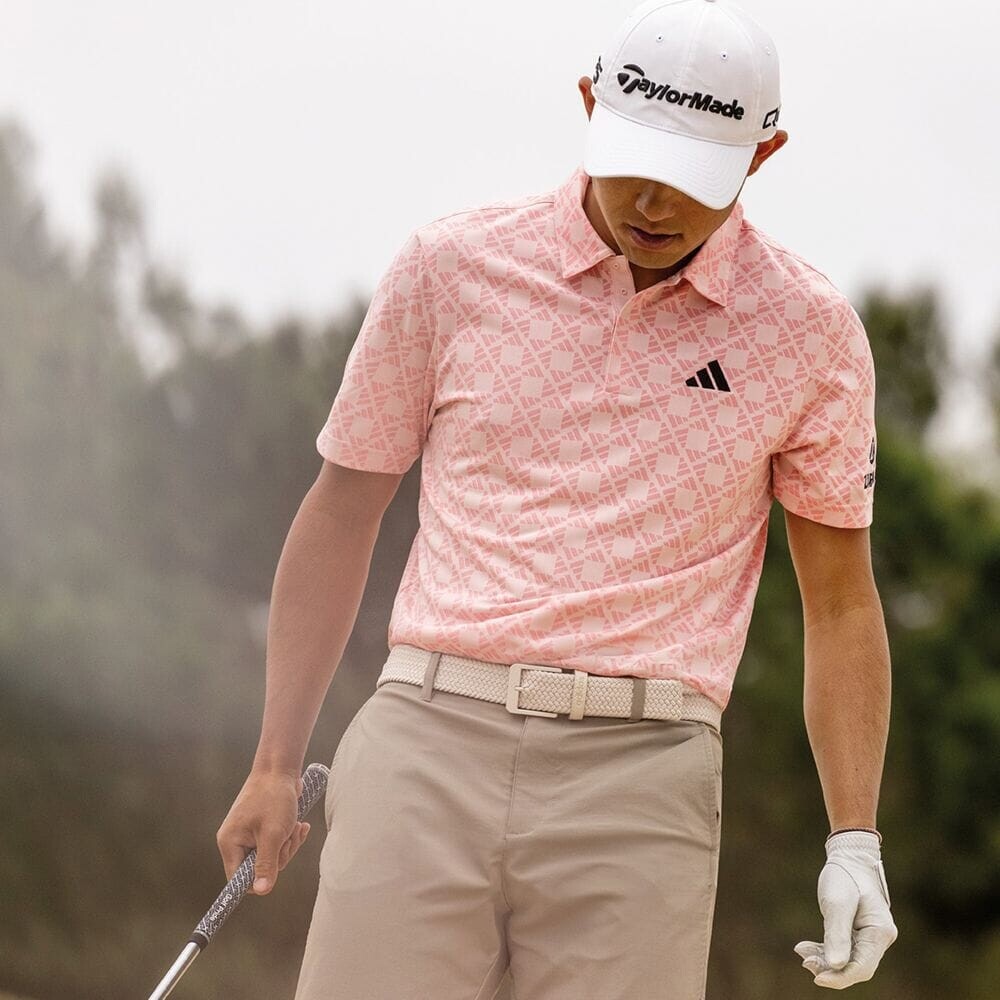 

Поло Adidas HEAT.RDY jacquard short-sleeved shirt, цвет Semi Pink Spark