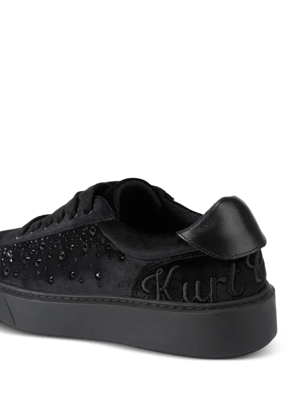 Ретро-кроссовки Albion, украшенные кристаллами Kurt Geiger London, черный — фото 3