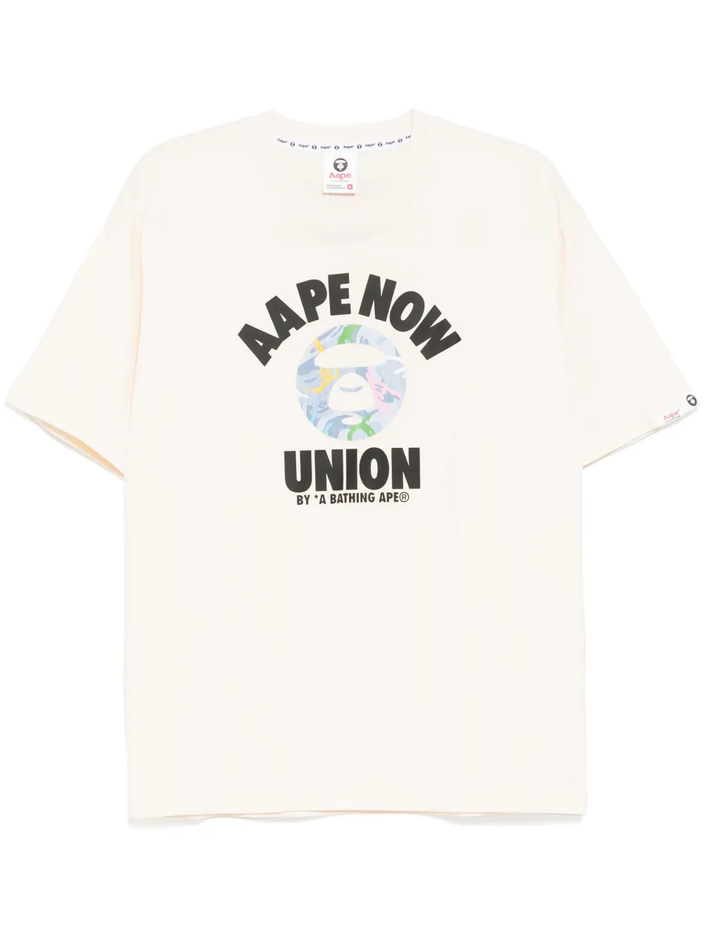 

Футболка с логотипом AAPE BY *A BATHING APE, нейтральный