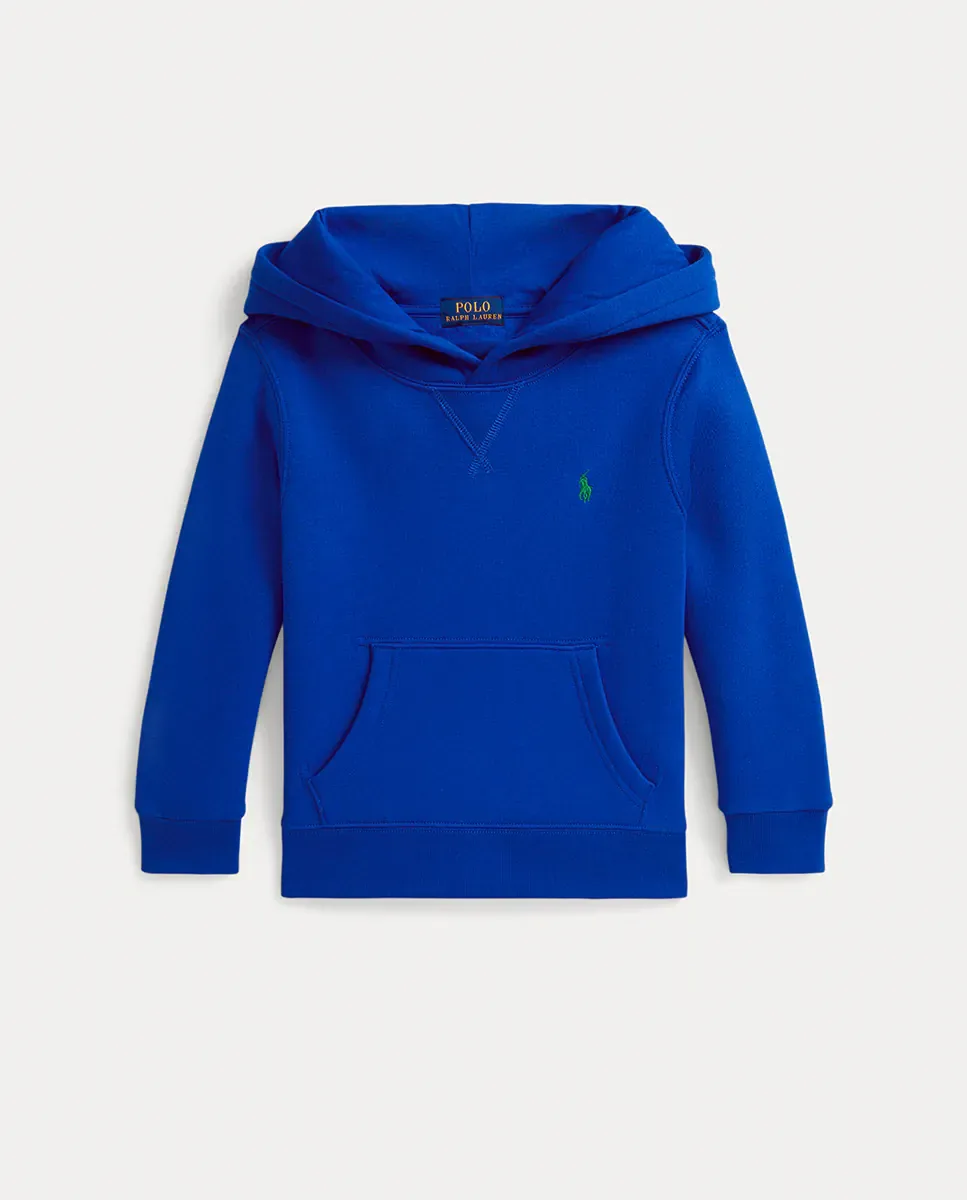 Детская плюшевая толстовка с капюшоном с лошадью Polo Ralph Lauren, Azul Cobalto