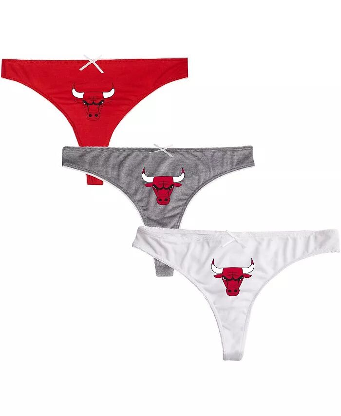 

Женский комплект из 3 стрингов Chicago Bulls Arctic красного, угольного и белого цветов College Concepts