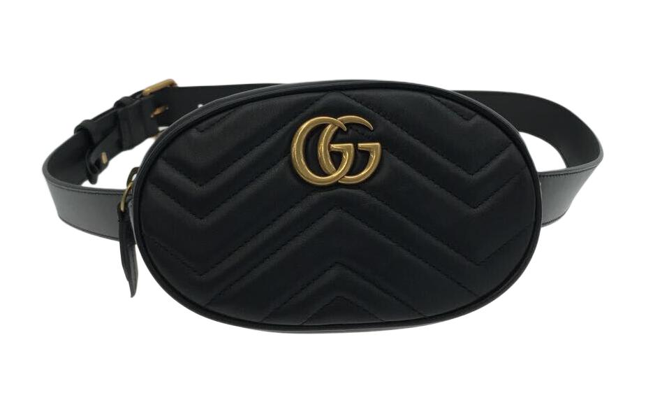 

GUCCI Сумка-пояс GG Marmont мателассе черная