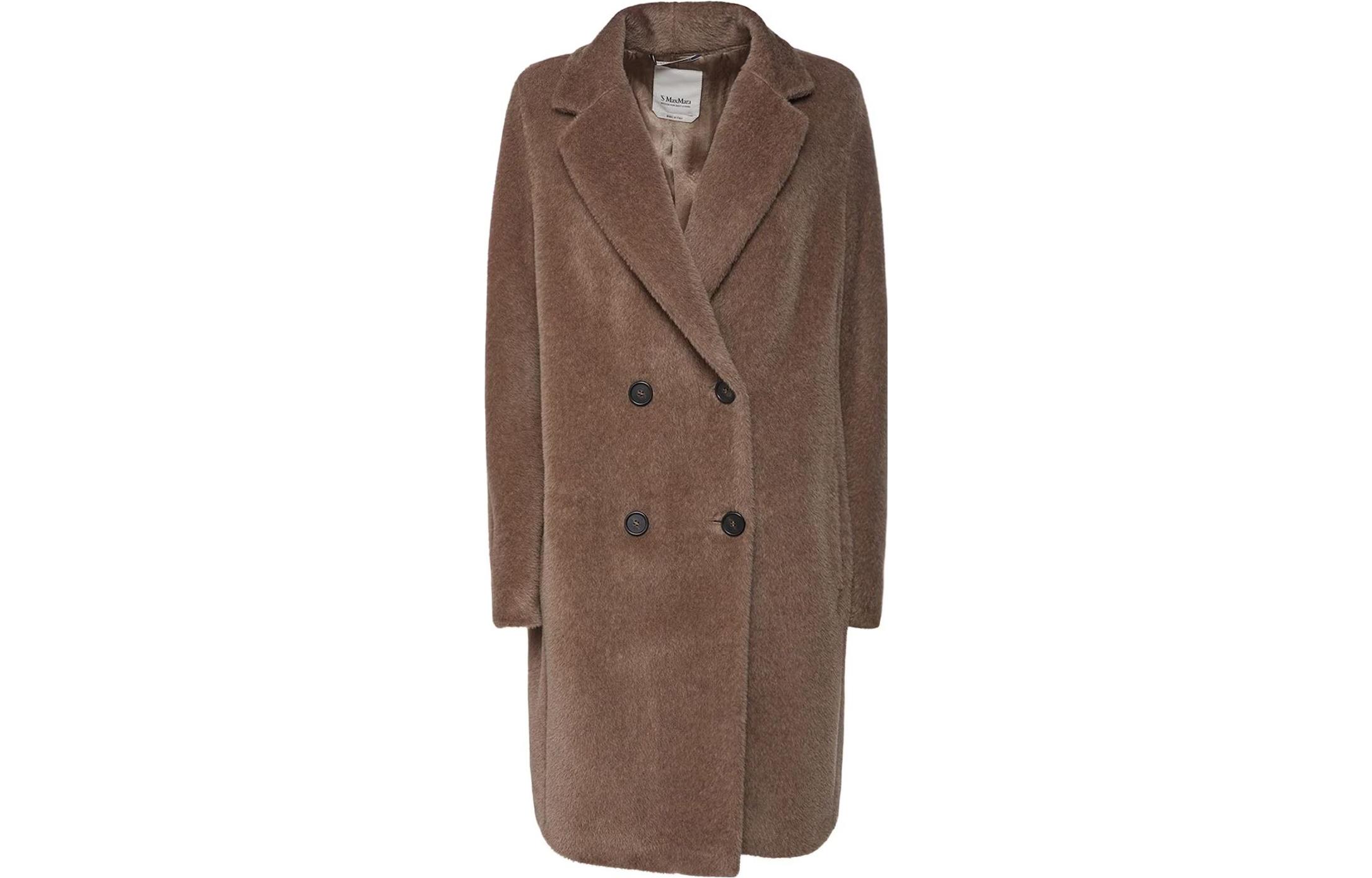 

Двубортное пальто с длинными рукавами 'S MAX MARA, коричневый