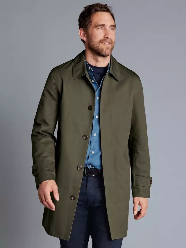 

Дождевик Charles Tyrwhitt Classic Showerproof, цвет dark olive