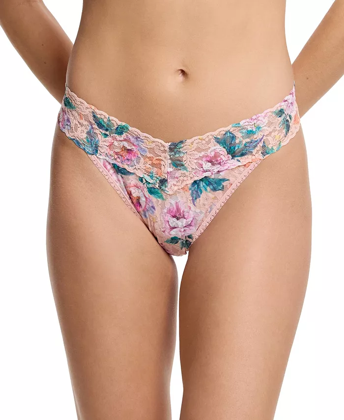 

Женские трусы-стринги Original Rise с кружевом и принтом Signature Hanky Panky, красный