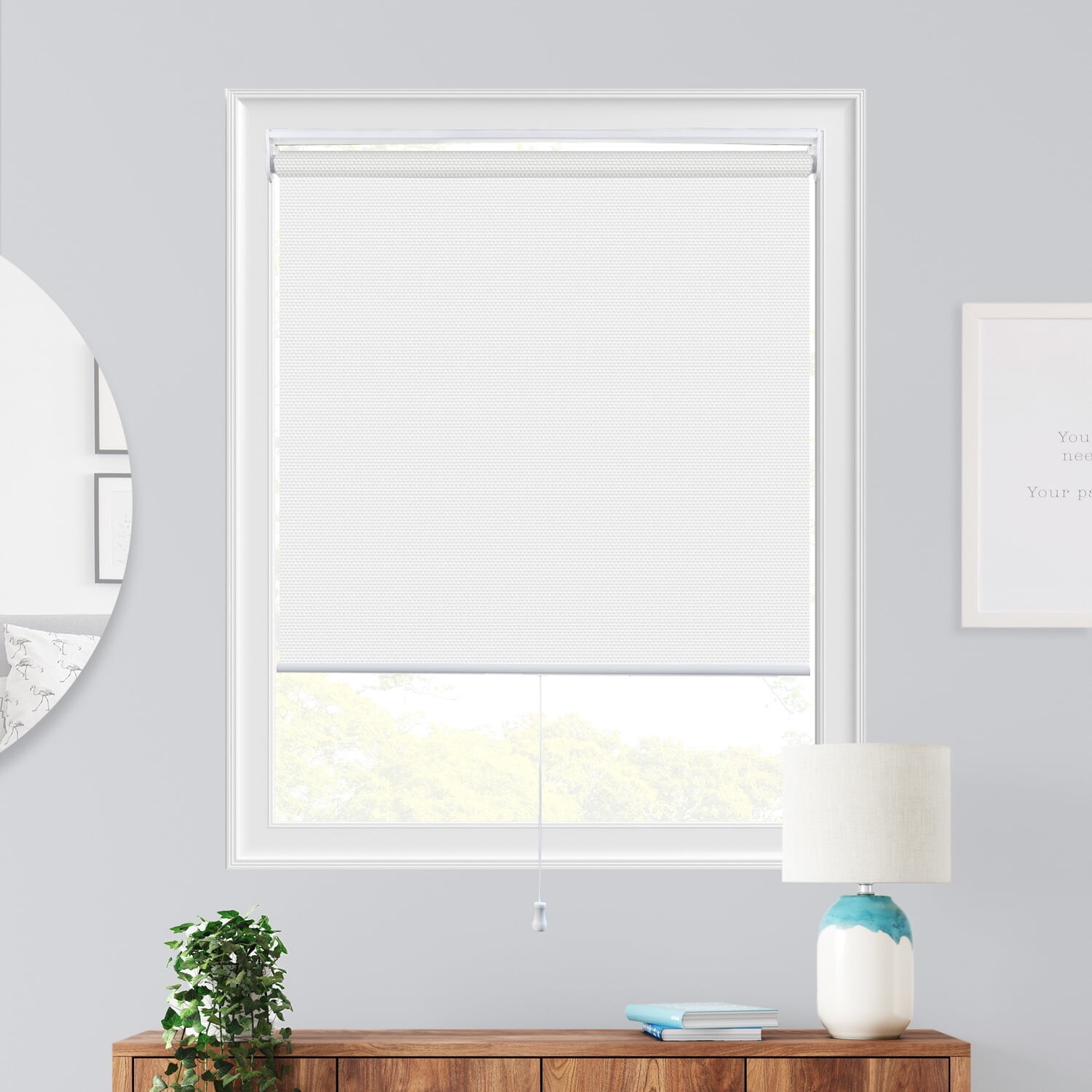 

Беспроводные бамбуковые шторы Chicology 39 x 72 дюйма, белый