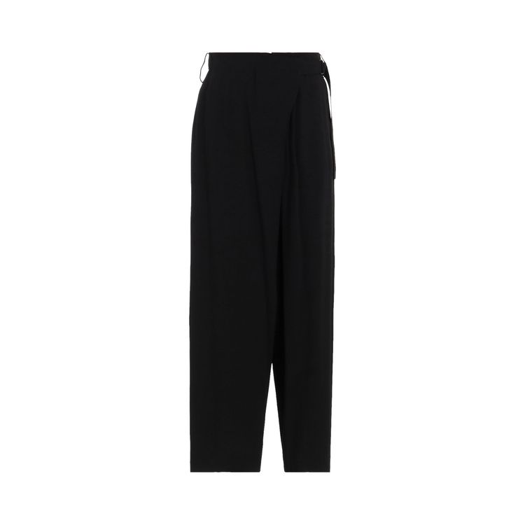 

Брюки Yohji Yamamoto Wrinkled Lawn L Front Tuck Pants 'Black', черный