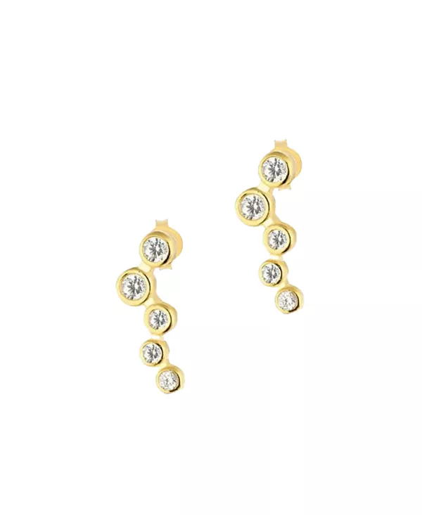 

Серьги-Гвоздики в форме звездного скопления из стерлингового серебра Spero London, gold