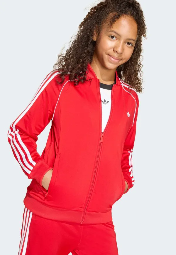 Спортивная толстовка на молнии Adidas Originals, Better Scarlet White — фото 4