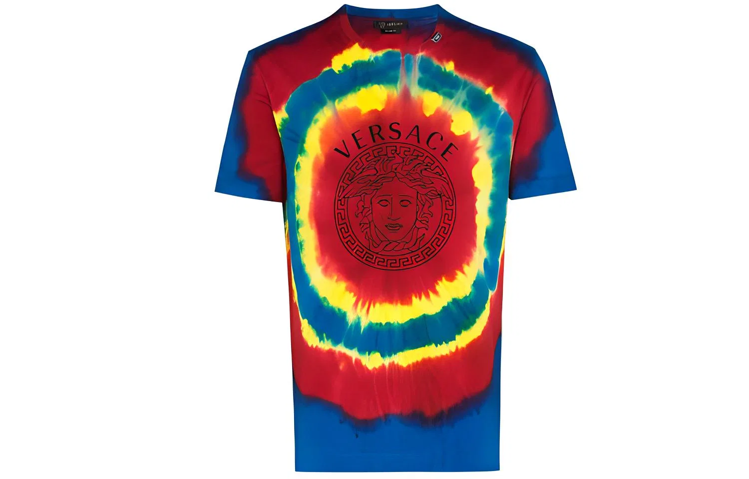 Футболка мужская мультиколор с круглым вырезом, прямой крой VERSACE, Multicolor