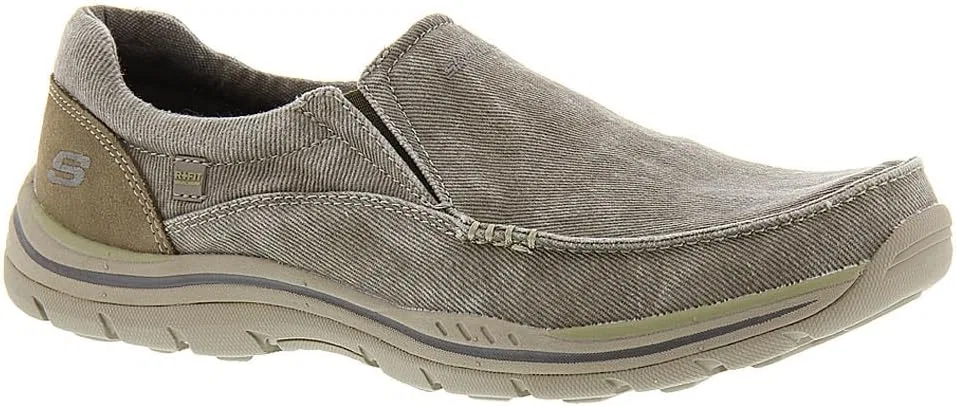 Мужские лоферы Skechers Expected Avillo свободного кроя без шнурков, Khaki — фото 2