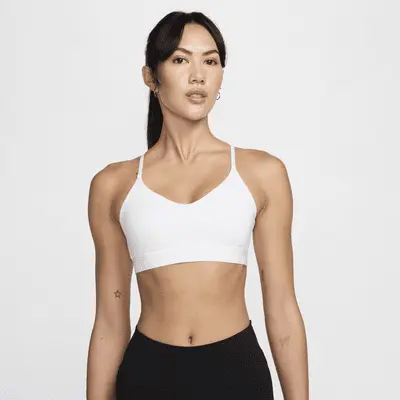 

Спортивный бюстгальтер Nike Indy Light Support, цвет White/Stone Mauve