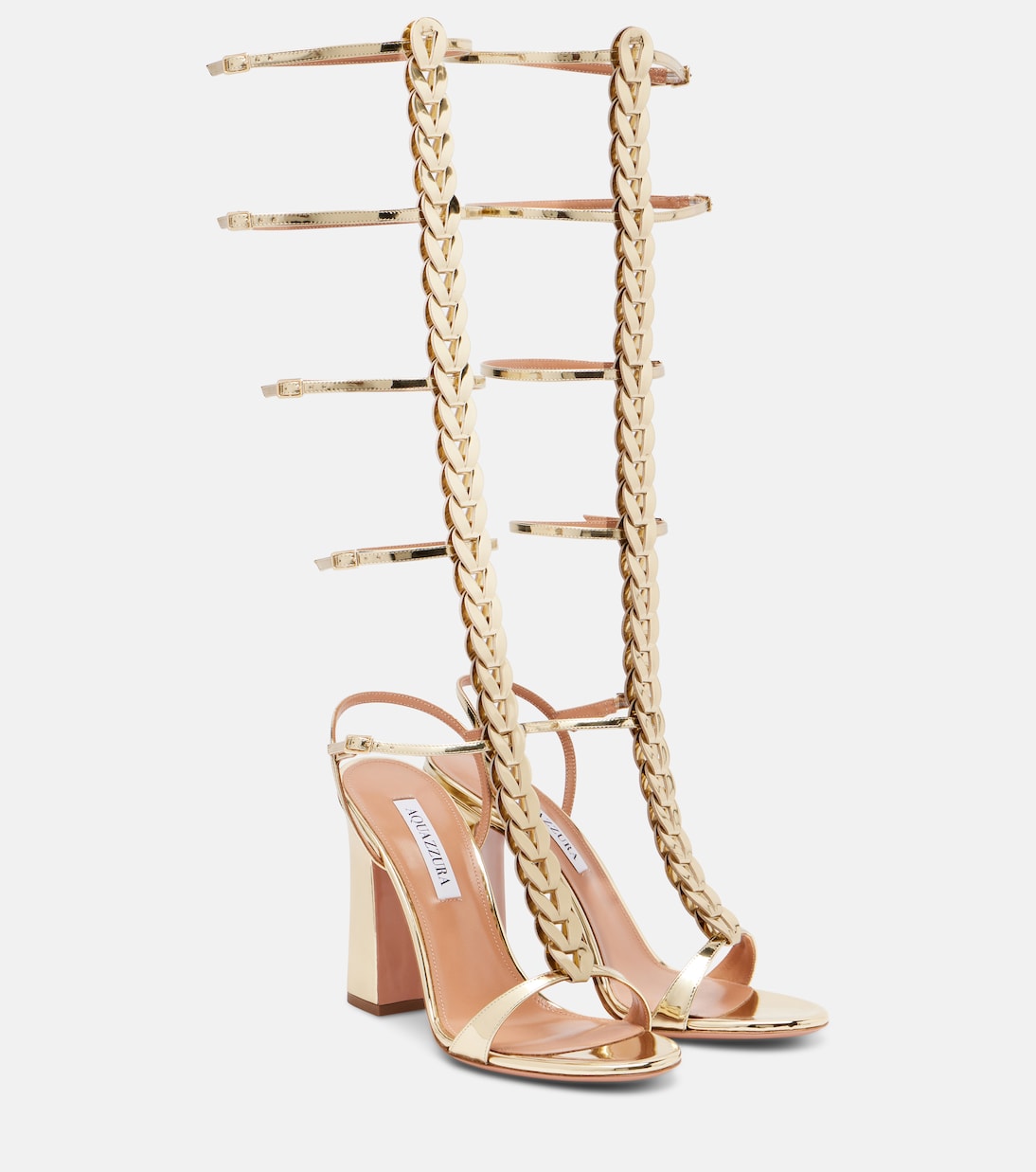 Сандалии Destiny Gladiator 105 Aquazzura, Soft Gold
