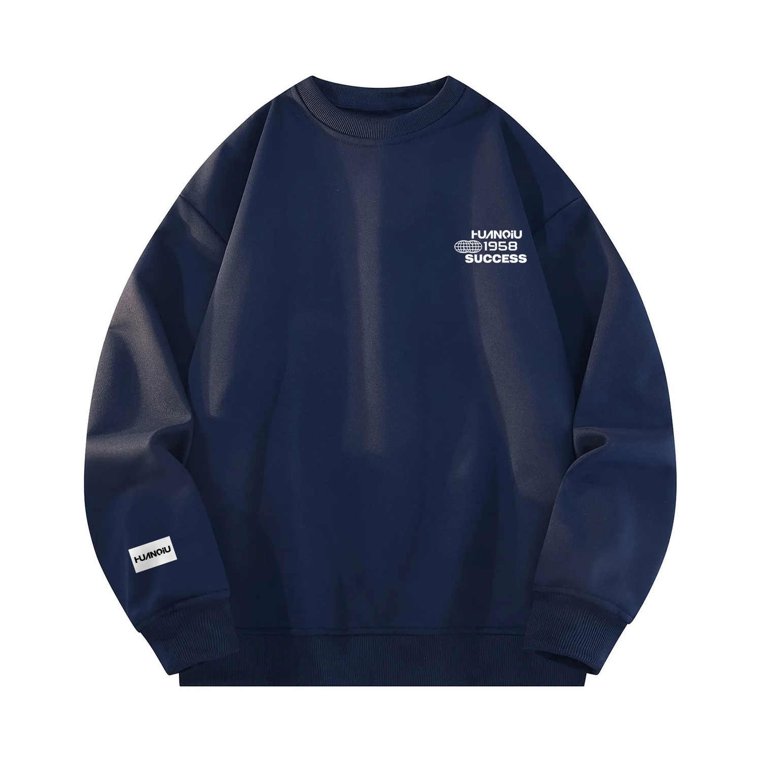 

Свитшот Unisex Crew Neck Moderate Heavyweight HUANQIU, темно-синий