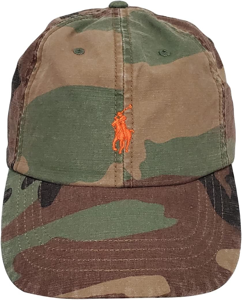 

Бейсболка Polo Ralph Lauren, универсальный размер с регулируемым ремешком сзади, Camo (Orange Pony)