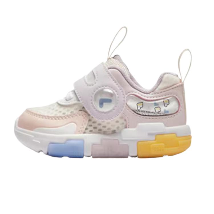 

FILA KIDS Дышащие низкие детские туфли молочно-белого/голубого цвета с розовым цветком