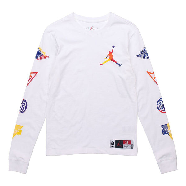 

Толстовка men's logo printing round neck pullover long sleeves white Air Jordan, белый