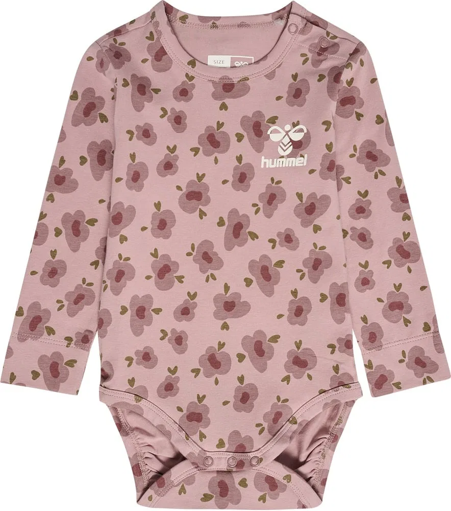 Боди длинный рукав, хлопок, Hummel, красный
