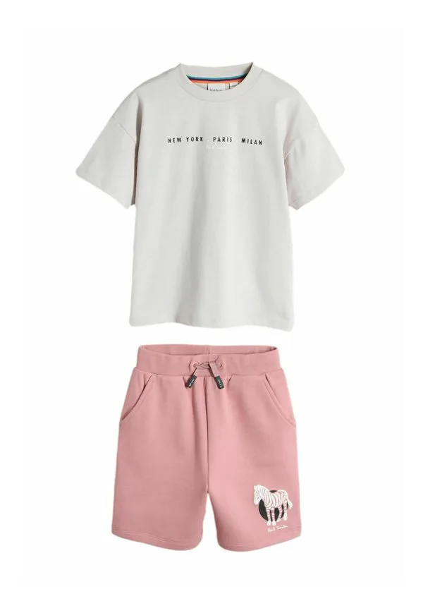 Шорты с графическим принтом, стандартного кроя. Paul Smith Junior, Grey Pink — фото 4