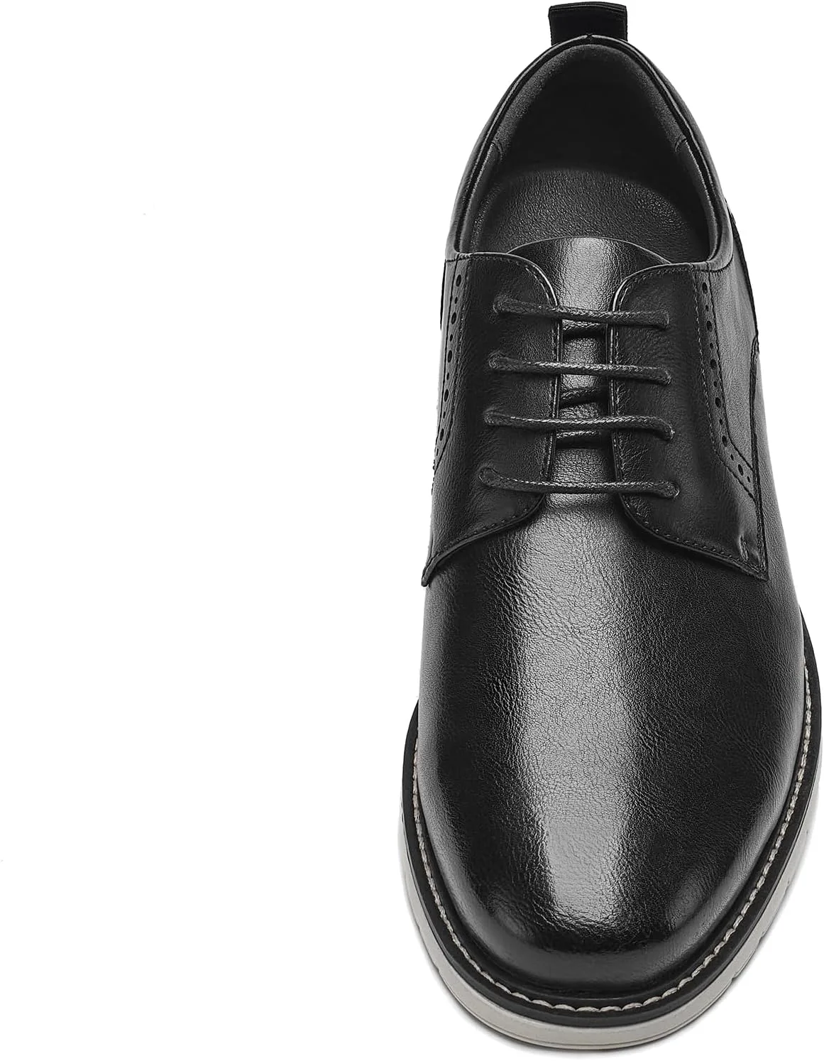 

Мужские повседневные оксфорды с цельным носком, деловые формальные туфли, коричневые и черные Temeshu, черный