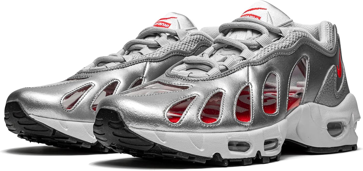 Мужские кроссовки Nike Metallic Silver/Speed Red-clear — фото 2