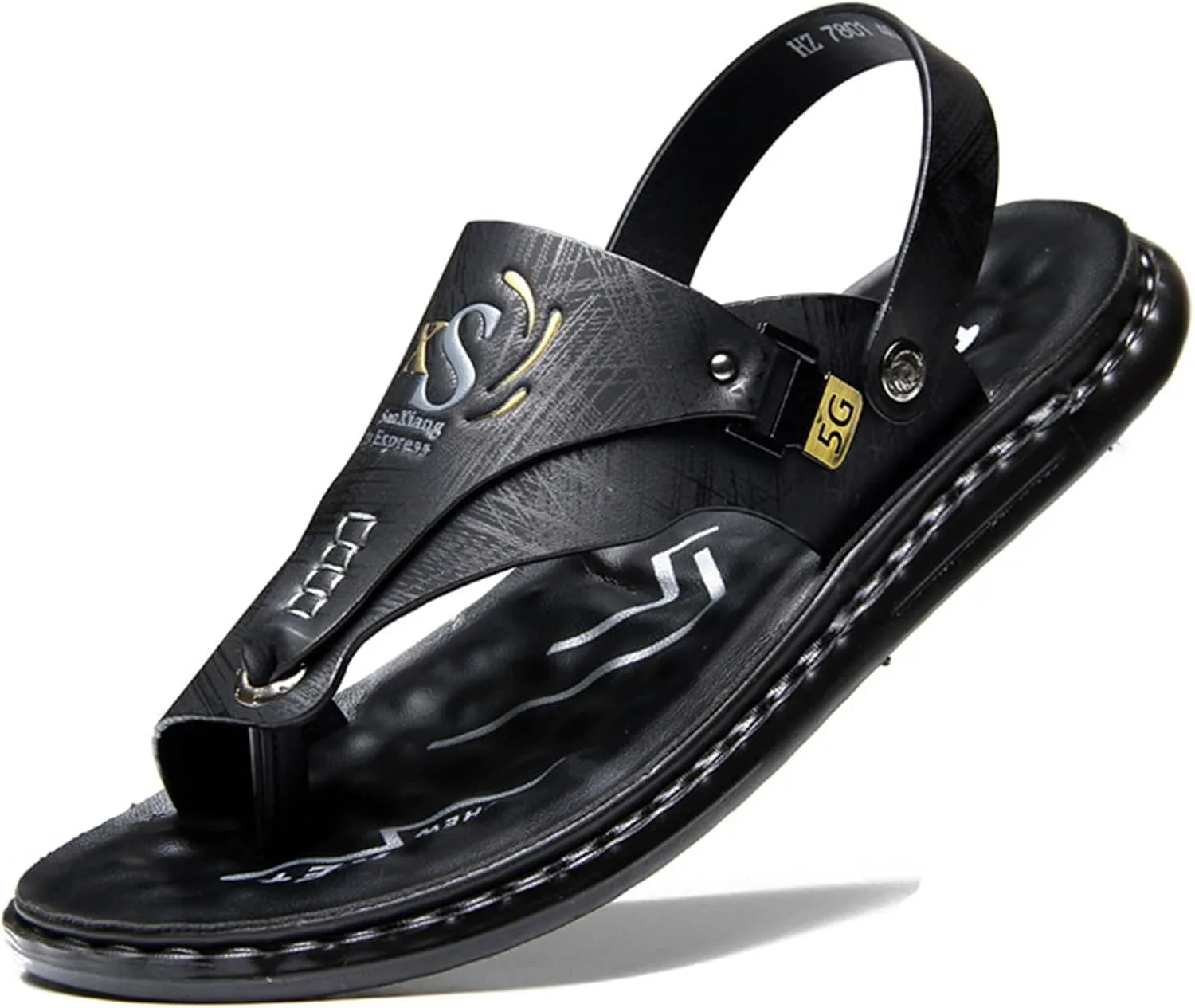 Summer Men Outdoor Orthopedic Bunion Corrector Сандалии,Stylish Hallux Valgu Slippers for Arch Support,Open Toe Plantar Fasciitis Flip Flops WCXTY, черный
