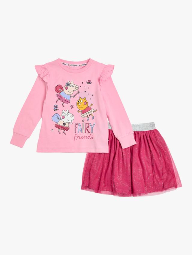 

Детский комплект топ и пачка Pepper Pig Fairy Friends Brand Threads, Pink