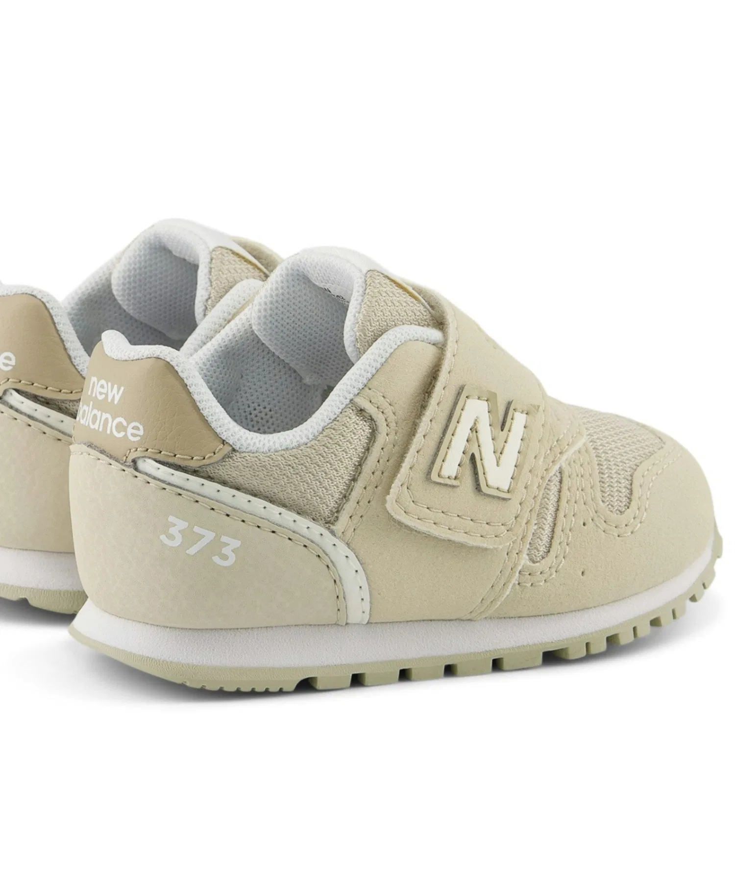 Детские кроссовки New Balance 373 Hook and Loop бежевые — фото 4