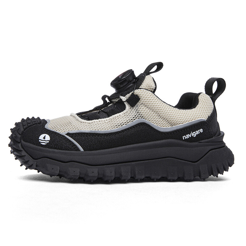 Кроссовки NAVIGARE Kids Lifestyle Shoes Kids Low-top Beige/Black, черный — фото 2